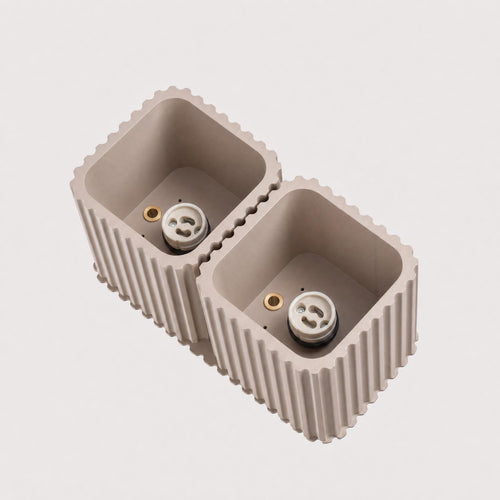Sollux Lighting Plafondlamp RIFF 2 taupe GU10 - 20,5x10x12cm