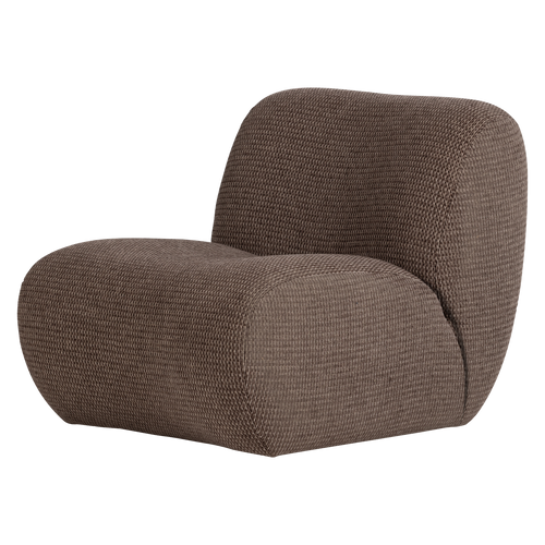 WOOOD fauteuil craquelé Nomu - Chenille - bruin - 74x76x92