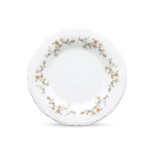 Bonbistro - Plat bord 27,5cm brown flower Retro - Set van 6