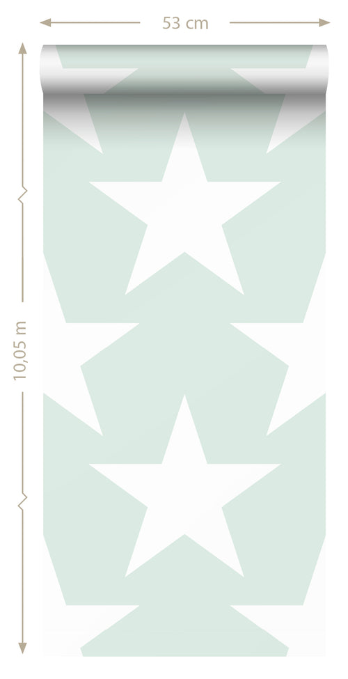 Sanders & Sanders behang sterren mintgroen - 53 cm x 10.05 m - 935258
