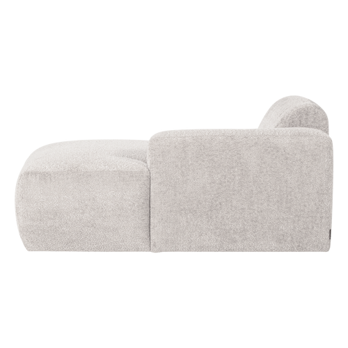 WOOOD chaise longue bank rechts Mojo Base - Wollig - Ecru - 74x112x162