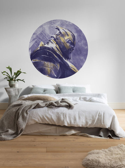 Sanders & Sanders zelfklevende behangcirkel The Avengers Thanos paars - Ø 128 cm - 612049