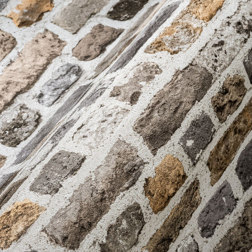 A.S. Création behang steen grijs, bruin en wit - 53 cm x 10.05 m - AS-388292 - vtwonen shop