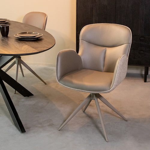 LABEL51 Eetkamerstoel Lasse - Donkergroen - Draaibaar - Set van 2 - vtwonen shop