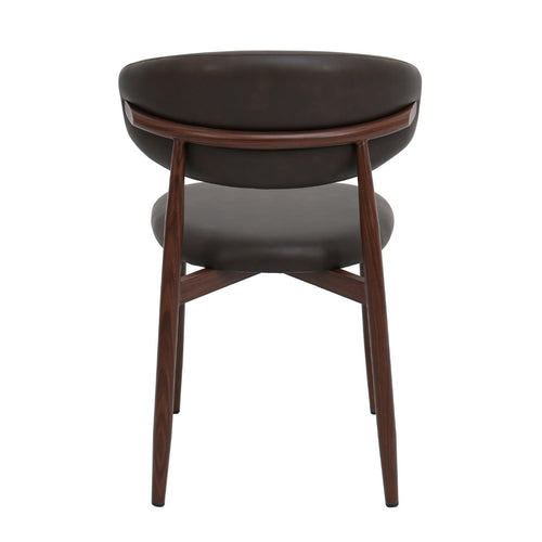 Giga Meubel Eetkamerstoel Alexia - Donkerbruin/Walnoot - PU Leer - Set van 2 - vtwonen shop