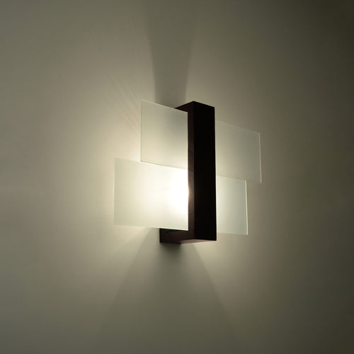 Sollux Lighting Wandlamp FENIKS 1 wengé - 43x12x30cm