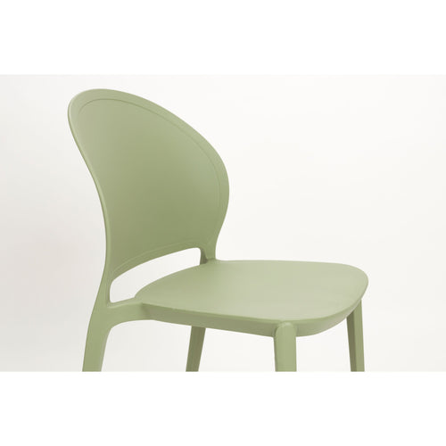 Housecraft Living Sjoerd Tuinstoelen/ Eetkamerstoelen Kunststof Groen - Set van 4 - vtwonen shop