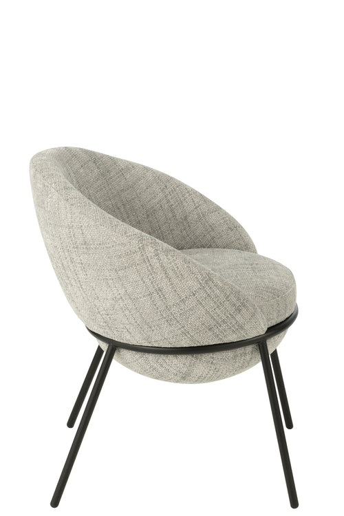 J-Line stoel - ijzer - grijs/zwart - vtwonen shop