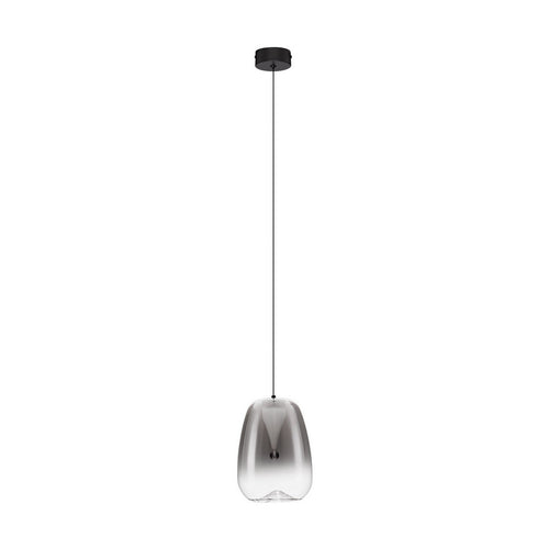 Nova Luce OBLO Slanke hanglamp voor aan het plafond, rookgrijs, matzwart, LED 3W 120lm 3000K