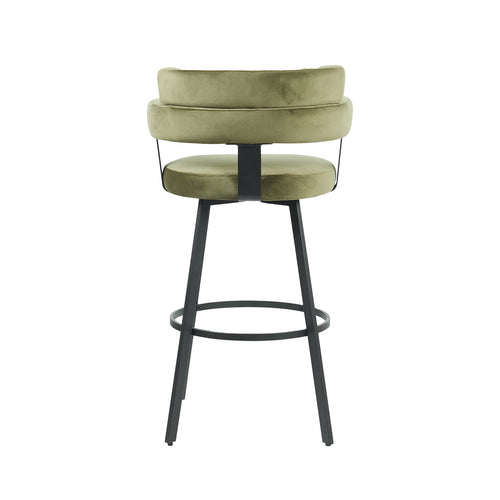 LABEL51 Barkruk Bardio - Donkergroen Velvet - Zithoogte 75cm - Set van 2 - vtwonen shop