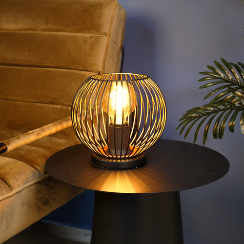 EGLO tafellamp Almanzora - e27 - ø 20 cm - zwart/koper - vtwonen shop