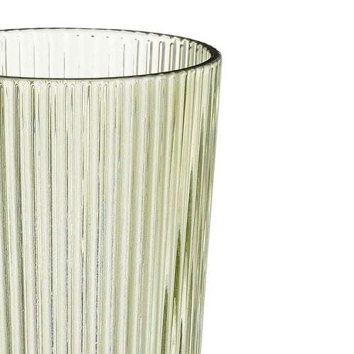 Mica Decorations Grigio Drinkglas Groen - Longdrinkglas van Glas met Subtiele Ribbelstructuur - Stijlvol Drinkglas voor Water, Frisdrank en Cocktails