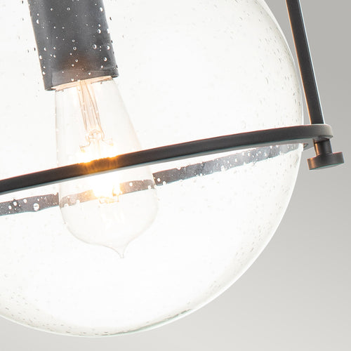 Elstead Hinkley Somerset Globe Pendel Plafondlamp Zwart