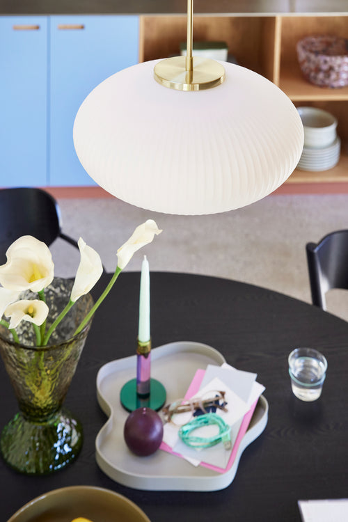 Hübsch hanglamp Serene - glas/ijzer - ø40xh38cm, e27