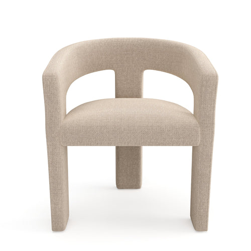 Premium Interiors - Set van 2 fauteuils SARAH - zacht aanvoelende geweven stof donkerbeige 60.5cm