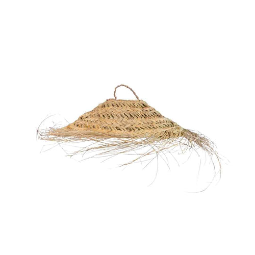 NOA MAY Hanglamp Flat - naturel - zeegras  - Ø 40 x h 9 cm