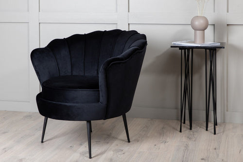 BRAM Fauteuil Ilora - Zwart Velours - vtwonen shop