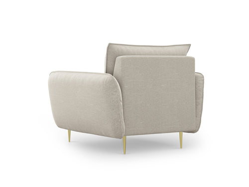 Cosmopolitan Design Fauteuil Vienna structurele stof, lichtbeige - 94x97x95cm