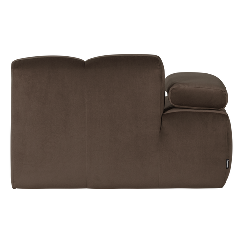 WOOOD 1-zits bank arm links Mojo - Velvet - Bruin - 74x124x97