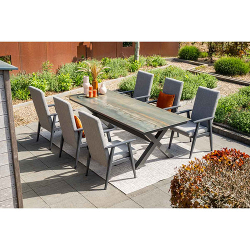 Garden Impressions Sintra tuintafel 240x100 - Rome bronze centostone 240x100 cm