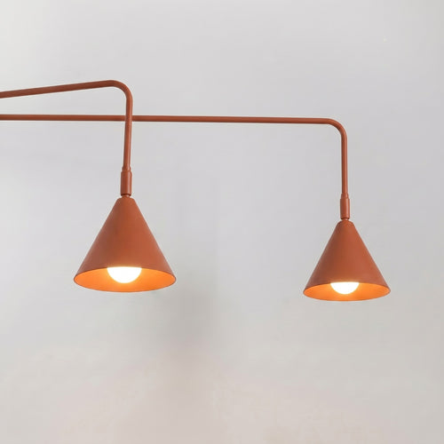 Sollux Lighting Wandlamp NOX 2 rode oker met schakelaar - 150x80x30cm