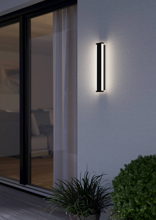 EGLO wandlamp buiten Neviano - led - 38 cm - zwart/wit