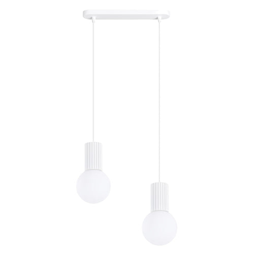 Sollux Lighting Hanglamp HALO 2L wit - 33,5x6x120cm
