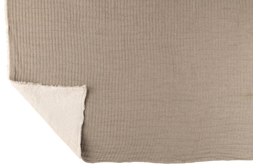 J-Line plaid Strepen Stiksel - katoen/polyester - grijs