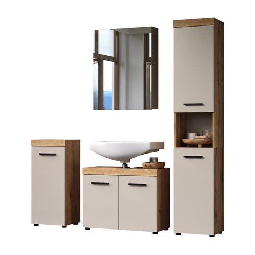 Calicosy - Badkamermeubelset ELLIE - beige 164x34x184 cm