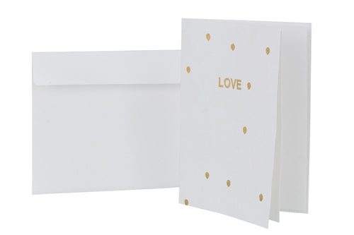 J-Line decoratie Kaarten Envelop Home/Love/Joy - papier - 6 stuks