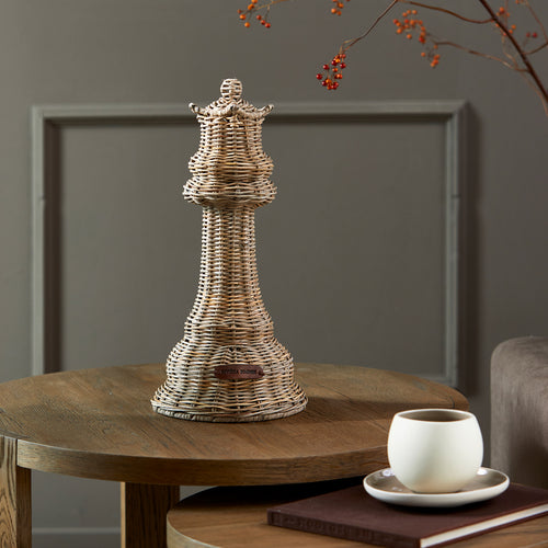 Rivièra Maison Rustic Rattan Chess King Decoration - Rattan Pitriet - Naturel - vtwonen shop