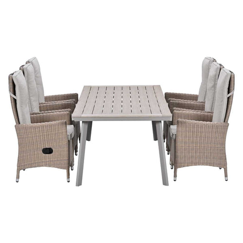 Garden Impressions Tuinset Collin 7-delig - Penedo tuintafel 230x100 taupe
