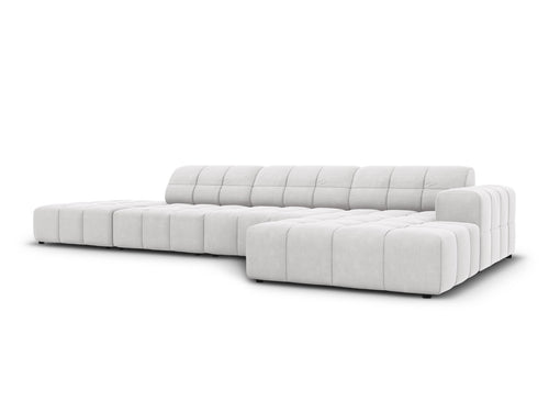 Cosmopolitan Design rechter hoekbank Chicago 5-zits, flueel geld - 167x348x78cm