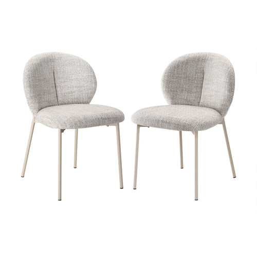 Calicosy - Set van 2 Stoelen AMBRE - Beige 60x48x80 cm