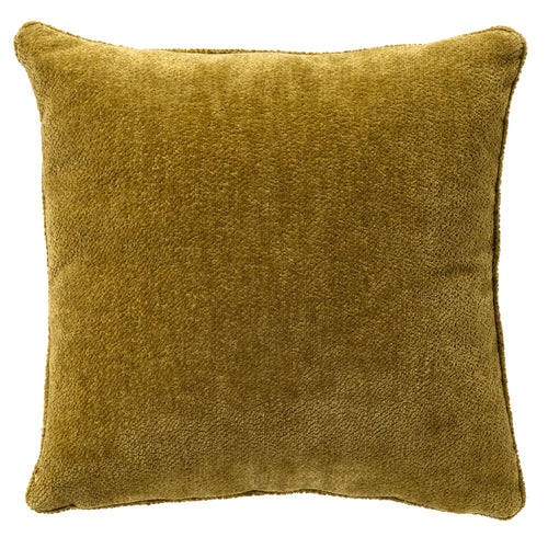 FLOW - sierkussen 45x45 cm - chenille - metallic - Moss - groen, goud