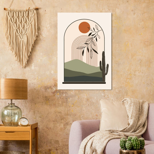 Artfulprints  Boho – Desert window   poster A4 21x29.7 cm - vtwonen shop