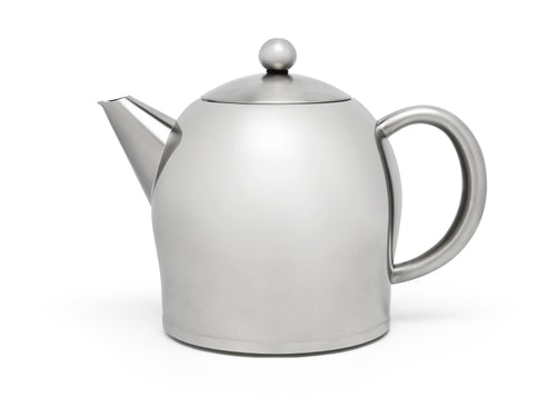Bredemeijer - Dubbelwandige theepot Minuet Santhee - 1 liter - RVS - Mat - vtwonen shop