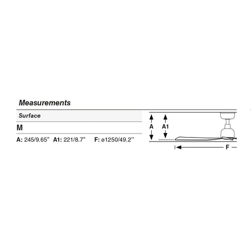 Faro Marine Marine plafondventilator 125 cm, mat wit, eikenhouten bladen, IP44