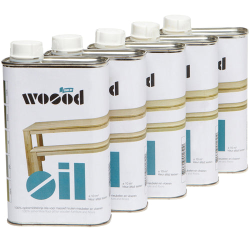 WOOOD olie - Wit - 400ml - Blik - Set van 2