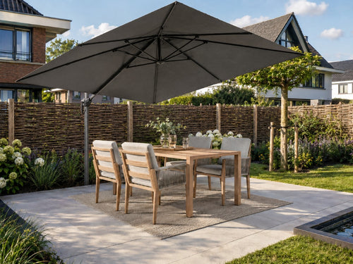 Garden Impressions Hawaii deluxe parasolset 300x300 carbon black anthracite
