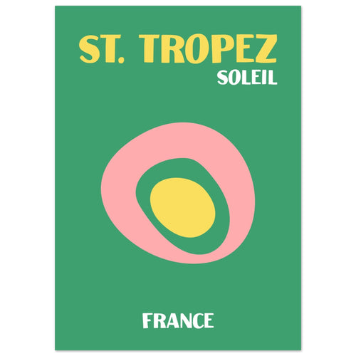 Artfulprints  Frankrijk - St. Tropez   poster 50x70 cm - vtwonen shop