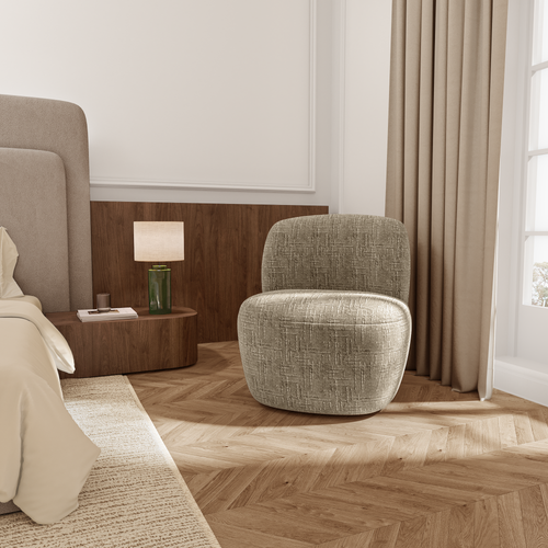 Premium Interiors - Draaistoel COMI - geweven fluweel mol 65cm