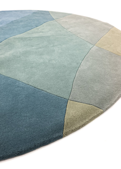 Vloerkleed MOMO Rugs Rhythmic Tides Indigo Round 200 cm Rond - vtwonen shop
