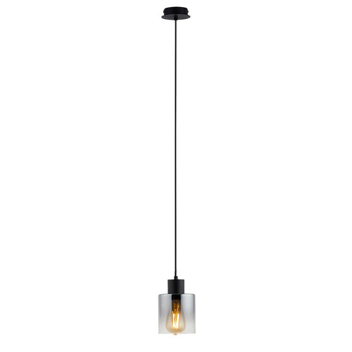 Lighto | Art deco hanglamp zwart met smoke glas | Milo - vtwonen shop