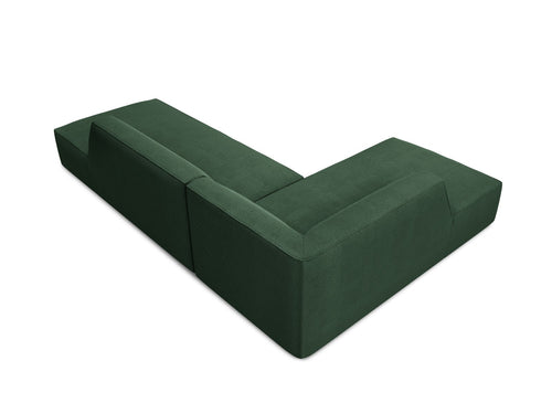 Micadoni linker hoekbank Ruby 4-zits, structurele stof, groente - 180x273x69cm