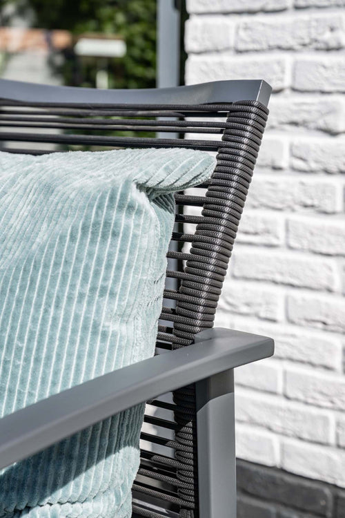 Garden Impressions Cosmo tuinstoelen set van 4 – carbon black / rope dark grey