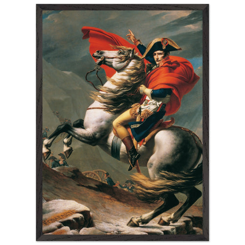 Artfulprints Poster met Lijst Jacques Louis David - Napoleon Bonaparte   - 50x70 cm - Meerkleurig