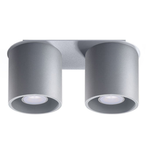 Sollux Lighting Plafondlamp ORBIS 2 grijs - 26x10x12cm