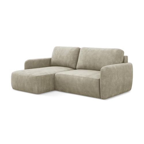 LaMiaSofa hoekbank links Corle - chenille stof - beige - 207x148x86