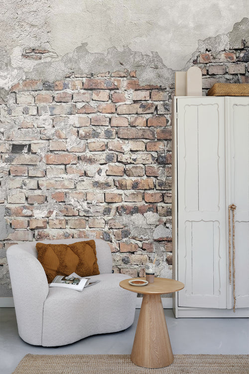 Sanders & Sanders fotobehang stenen muur grijs en bruin - 360 x 270 cm - 600526 - vtwonen shop